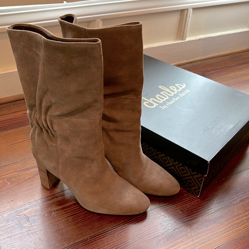Charles by Charles David Barrie Mid Calf Booties, size 8.5
